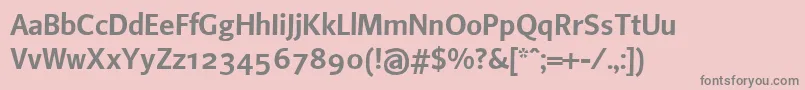 フォントBeosans2 – ピンクの背景に灰色の文字