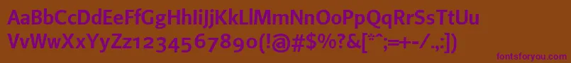Beosans2 Font – Purple Fonts on Brown Background