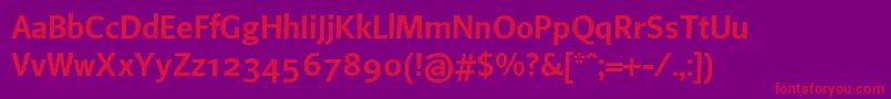 Beosans2 Font – Red Fonts on Purple Background