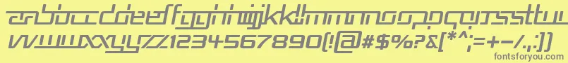 RepublikaVItalic Font – Gray Fonts on Yellow Background