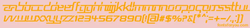 RepublikaVItalic Font – Orange Fonts on Pink Background