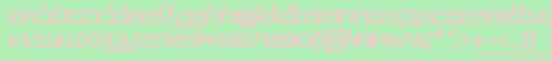 RepublikaVItalic Font – Pink Fonts on Green Background