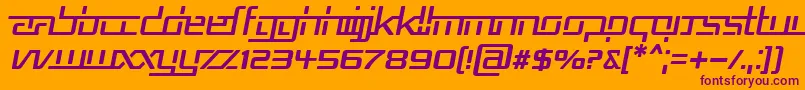 RepublikaVItalic Font – Purple Fonts on Orange Background