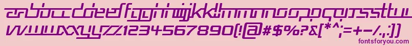 RepublikaVItalic Font – Purple Fonts on Pink Background