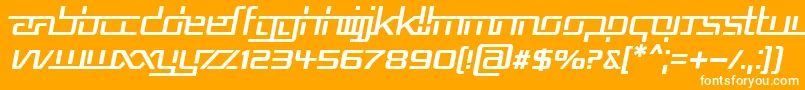 RepublikaVItalic Font – White Fonts on Orange Background