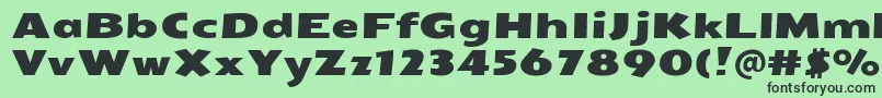 SeymouroneRegular Font – Black Fonts on Green Background