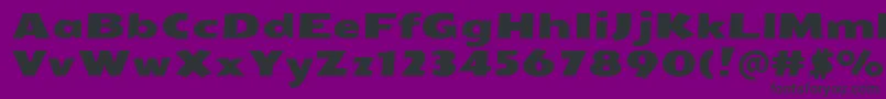 SeymouroneRegular-Schriftart – Schwarze Schriften auf violettem Hintergrund
