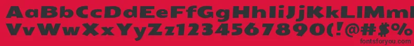 SeymouroneRegular Font – Black Fonts on Red Background