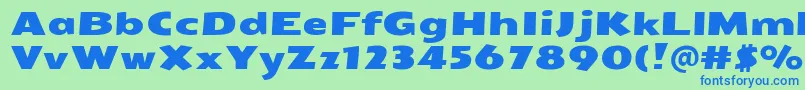 SeymouroneRegular Font – Blue Fonts on Green Background