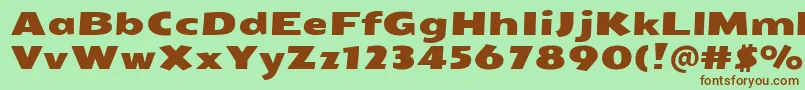 SeymouroneRegular Font – Brown Fonts on Green Background