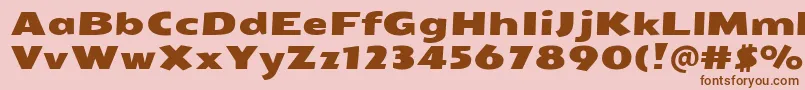SeymouroneRegular Font – Brown Fonts on Pink Background