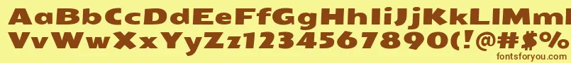 SeymouroneRegular Font – Brown Fonts on Yellow Background
