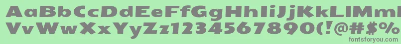 フォントSeymouroneRegular – 緑の背景に灰色の文字