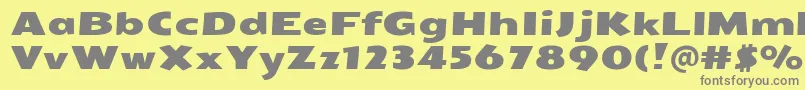 SeymouroneRegular Font – Gray Fonts on Yellow Background