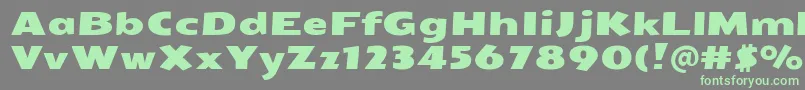 SeymouroneRegular Font – Green Fonts on Gray Background