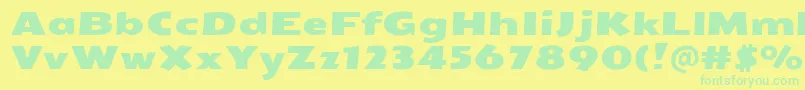 Шрифт SeymouroneRegular – зелёные шрифты на жёлтом фоне