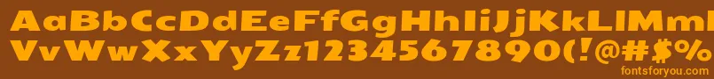 SeymouroneRegular Font – Orange Fonts on Brown Background