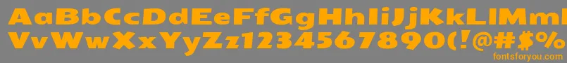 SeymouroneRegular Font – Orange Fonts on Gray Background