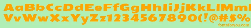 SeymouroneRegular Font – Orange Fonts on Green Background