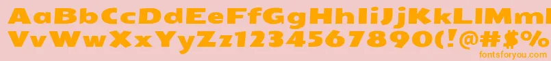 SeymouroneRegular Font – Orange Fonts on Pink Background