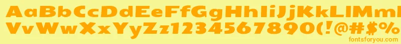 SeymouroneRegular Font – Orange Fonts on Yellow Background