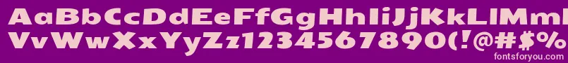 SeymouroneRegular Font – Pink Fonts on Purple Background