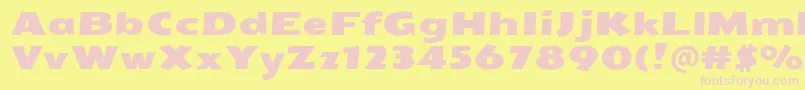 SeymouroneRegular Font – Pink Fonts on Yellow Background