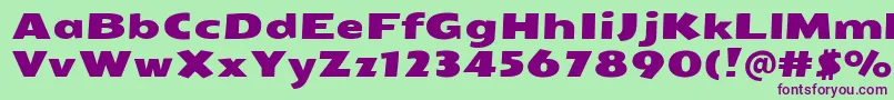 SeymouroneRegular Font – Purple Fonts on Green Background