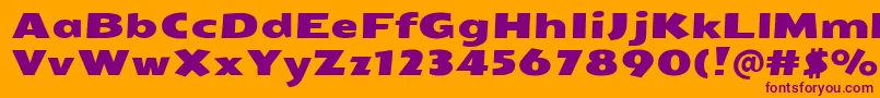 SeymouroneRegular Font – Purple Fonts on Orange Background