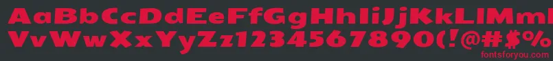 SeymouroneRegular Font – Red Fonts on Black Background