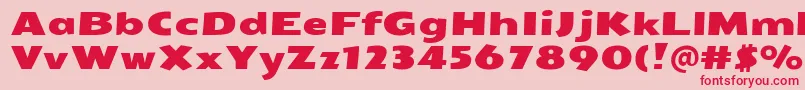 SeymouroneRegular Font – Red Fonts on Pink Background