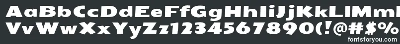 SeymouroneRegular-fontti – valkoiset fontit mustalla taustalla