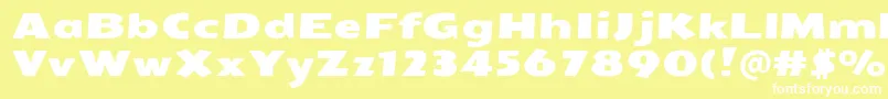 SeymouroneRegular Font – White Fonts on Yellow Background