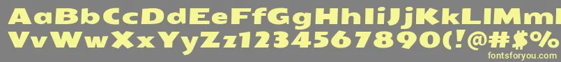 SeymouroneRegular Font – Yellow Fonts on Gray Background