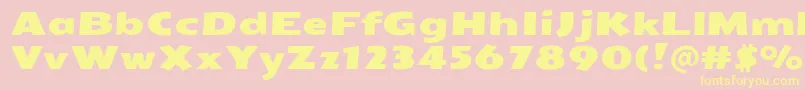 SeymouroneRegular Font – Yellow Fonts on Pink Background