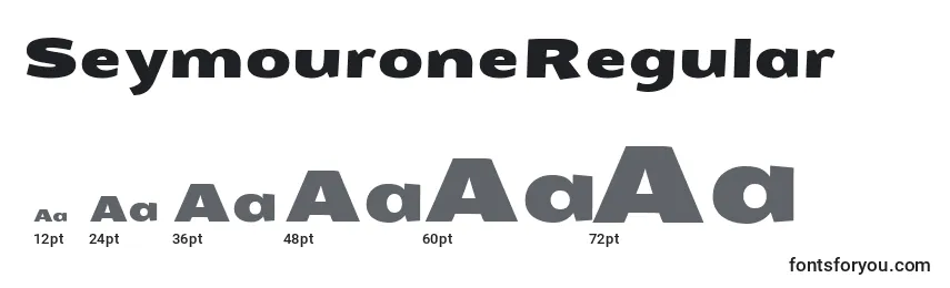 SeymouroneRegular Font Sizes