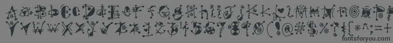 GypsyKandy-Schriftart – Schwarze Schriften auf grauem Hintergrund