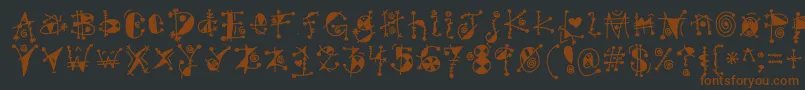 GypsyKandy Font – Brown Fonts on Black Background