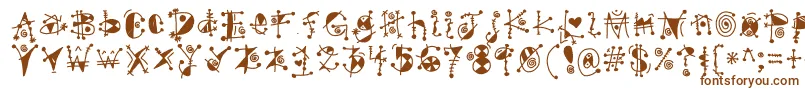 GypsyKandy-fontti – ruskeat fontit valkoisella taustalla