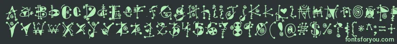 GypsyKandy Font – Green Fonts on Black Background