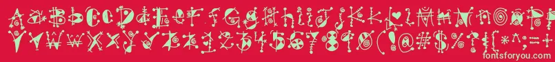 GypsyKandy Font – Green Fonts on Red Background