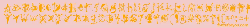 GypsyKandy Font – Orange Fonts on Pink Background