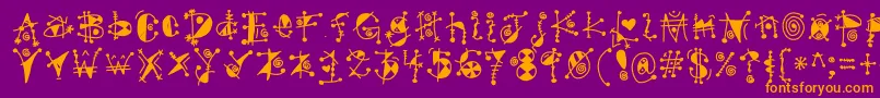 GypsyKandy Font – Orange Fonts on Purple Background