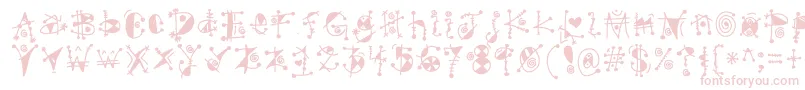 GypsyKandy-Schriftart – Rosa Schriften auf weißem Hintergrund