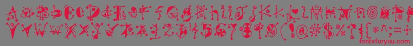 GypsyKandy-Schriftart – Rote Schriften auf grauem Hintergrund