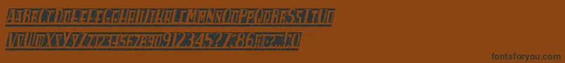 Spankys-Schriftart – Schwarze Schriften auf braunem Hintergrund