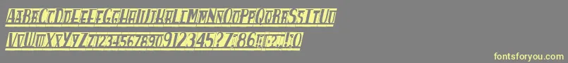 Spankys Font – Yellow Fonts on Gray Background