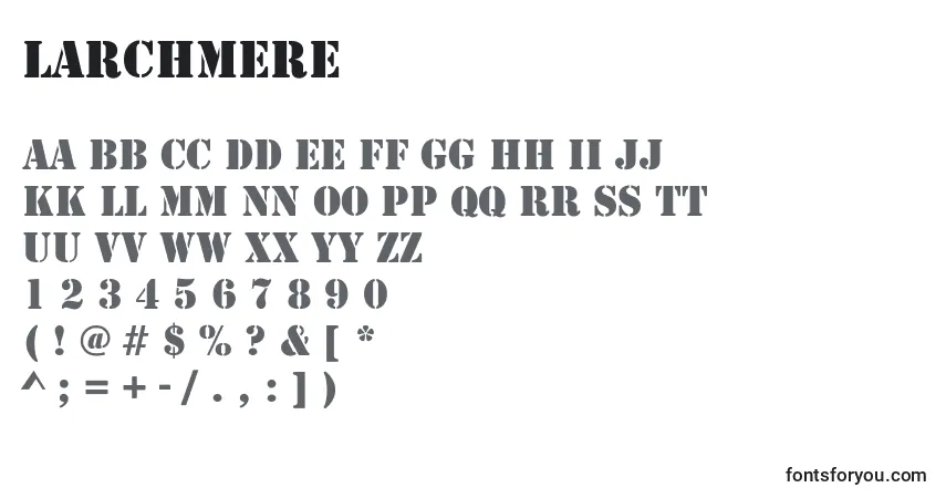 Larchmere Font – alphabet, numbers, special characters
