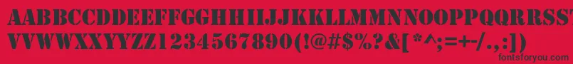 Larchmere Font – Black Fonts on Red Background