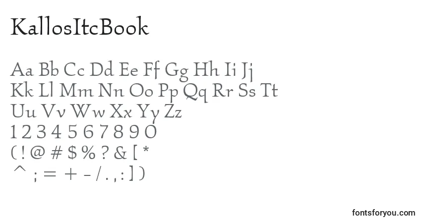 Police KallosItcBook - Alphabet, Chiffres, Caractères Spéciaux